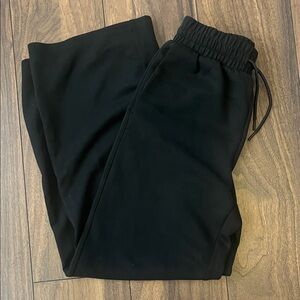 Wide Leg Ribbed Sweatpants